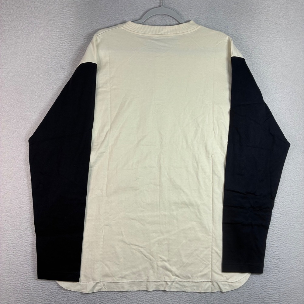 J Peterman Henley Shirt Men XL Blue Long Sleeve Throwing Curve Baseball Jersey - Picture 3 of 7